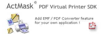 ActMask PDF Virtual Printer Driver, export PDF from virtual printer driver